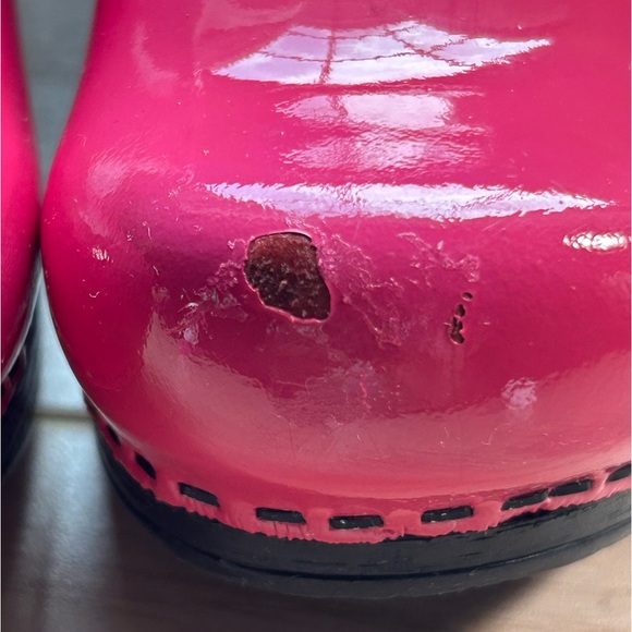 Dansko Hot Pink Leather Clogs - Picture 7 of 9